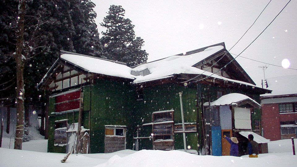 家根谷部の部分融雪