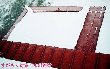 屋根融雪ヒーター　すがもり対策　水の路付