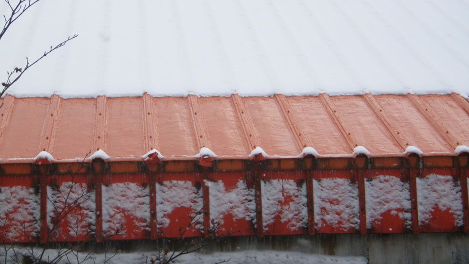 軒先部分のみ屋根融雪システムを施工2