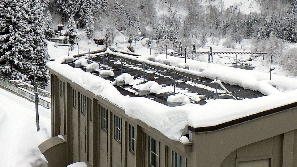 降雪時の融雪状況写真