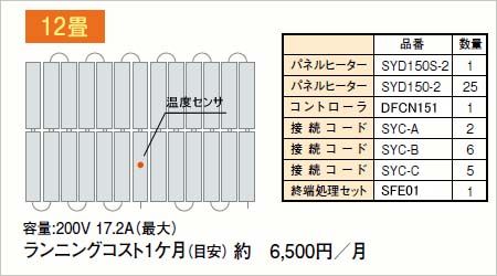 12畳　敷設レイアウト例